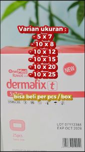 1 Lembar Dermafix T 10x12cm - Plester Luka Transparan Anti Air