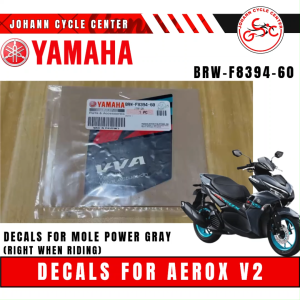 YAMAHA DECALS FOR AEROX V2 DECALS FOR MOLE POWER GRAY RIGHT WHEN RIDING PART NUMBER BRW-F8394-60