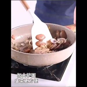 3PCS White Food Grade Silicone Kitchenware Cooking Tool Spoon Aikea Utensils Set Wooden Handle Non-Stick Spatula