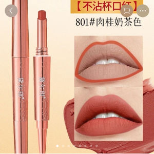 Son Môi Hai Đầu DMDN Velvet Matte Không Thấm Nước Không Để Lại Dấu Vết Không Dính Cốc Son Môi Dưỡng Ẩm Lâu Trôi Dành Cho Nữ
