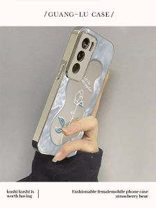 High Definition Mirror Silicone Phone Case for Samsung S24 Rose Line Design Protective Cover with Makeup Mirror for Women