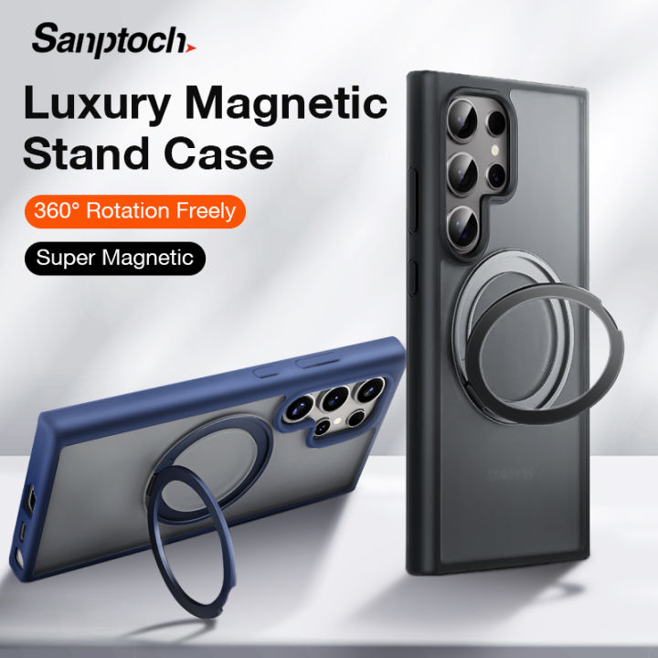 Sanptoch 360° Rotatable Ring Stand Case For Samsung Galaxy S24 Ultra ...