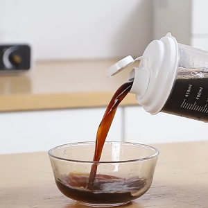 HOVELSHOP Botol Takaran Tutup Wadah Kopi Kecap Saus Perlengkapan Dapur Tempat Tutup Kedap Udara Anti Tumpah