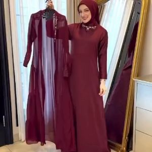 BIG PROMO!!! PAULA DRESS SET ROMPI MATT VELVET MIX BABYDOLL PLUS SQUIN / DRESS KONDANGAN ELEGAN / GAMIS PESTA MEWAH / DRESS SERAGAM BRIDESMAID / GAMIS MODERN 2024 / BAJU MUSLIM WANITA DEWASA SUPER MEWAH / BISA ( COD ) BY KEYCLO