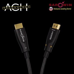 SAROWIN HDMI Fiber Optic 8K UltraHD HDMI 2.1 (15m/20m/25m/30m) with Shell Nylon Braided Fuel Line for TV Computer Laptop & Play Station