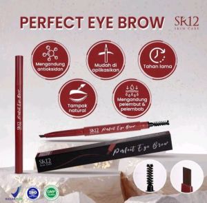 Eye Brow Dark Brown SR12 Pencil Alis Waterproof Premium BPOM Mudah Diaplikasi Lembab Menutrisi Alis