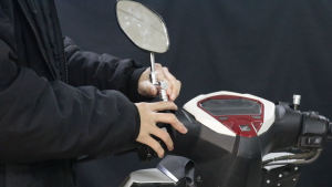 Funtimes Universal Oblong Classic Leaf Style Side Mirror Mechanism Stem Rear View Mirror 2 PCS Cermin Belakang