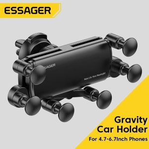 Essager | EssagerUniversal 6 Points Solid Fold Car Phone Holder Gravity Car Holder For Phone In Car Air Vent Clip Mount Smartphone Holder