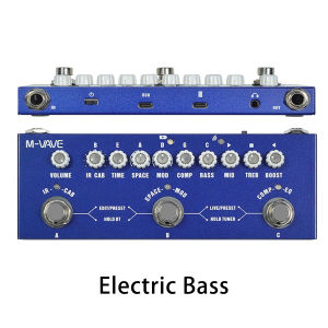 M-vave Cube BABY Multi Effects Pedal Rechargeable Electric Bass Recording Audio Interface Function Cuvave Pedal