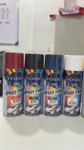 POSNY SPRAY PAINT GLOSSY FOR SMOOTH AND LONG LASTING FINISH 400G REDYELLOWWHITECLEAR BLACKBLUE
