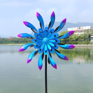 American Style Iron Art Rotating Windmill Villa Garden Decoration Balcony Mini Yard Decorative Ornaments Outdoor Casual Lifestyle
