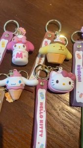 Cartoon Sanrio Hello Kitty Cartoon Keychain Kawaii Pendant Bag Decoration Car Key Holder Birthday Gift