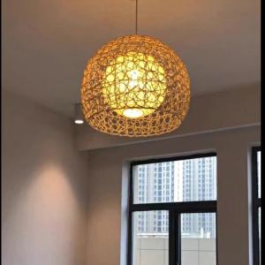 Japanese-style Modern Bamboo Lantern Pendant Light Dining Chandelier Creative Hanging Ceiling Light