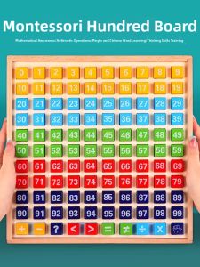 TALIQITAXINTA | Early Education Montessori Math Teaching Aid 1-100 Arithmetic Learning Educational Toy
