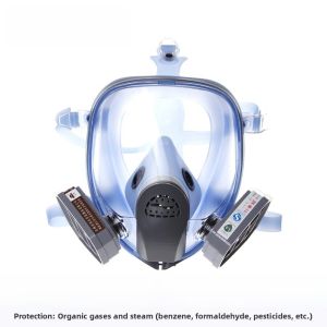 PROVIDE | Full Face Mask Chemical Industry Dustproof Protective Gear Comprehensive Closure Anti Poison Tube Filter Tank Spray Painting