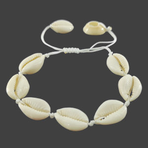 Bohemian Natural Sea Shell Charm Bracelets For Women Men Summer Sandy Beach Handmade String Rope Chains Bangle DIY Jewelry