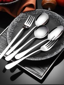 Stainless Steel Thickened Western Spoon Creative Cute Suit Dessert Spoon Rice Spoon Soup Spoon Spoon Main Fork Chopsticks Spoon