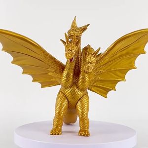 KING GHIDORAH - Action Figure Godzilla Kaiju Miniatur Mainan Godzila Gidorah Naga Kepala Tiga