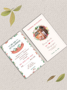 Color Printing Invitation Card Wedding 2024 Custom Fresh European Style Mori Style Wedding Invitation Card Ins Style Creative Wedding Invitation Printing