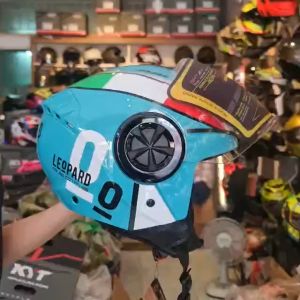 Nón bảo hiểm 3/4 Royal 787 tem Leopard chính hãng siêu đẹp