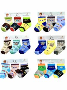3pairs and 6pairs set Cute Cotton Baby Socks 0-12months newborn Baby Boy girl Sock (RANDOM designs ) Sock Set