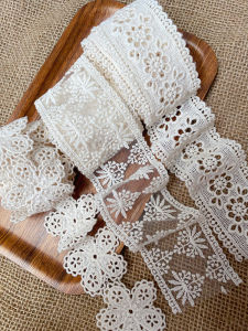 Vòng Tay Rộng Ren Hoa Lớn Mũ Chất Liệu Kẹp Tóc Ruy Băng Nhập Khẩu Hàn Quốc DIY Phụ Kiện Thủ Công Tiếp Liệu Nhà Vải