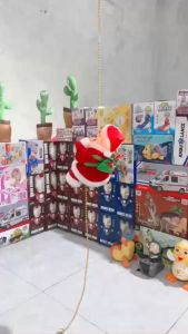 (Hàng sẵn giao ngay) Đồ chơi ông già Noel leo dây - Quà tặng cho bé mùa giáng sinh
