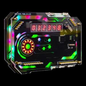 DIY Electronic Clock Kit Tube Time Display RGB Digital Cyberpunk Clock Tepy-C Interface Welding Project Learning DIY Electronic