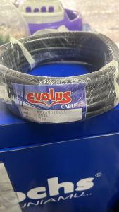 KABEL LISTRIK EVOLUS HYO 2X0.75 50 METER HITAM KABEL SERABUT