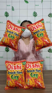 GẤU BÔNG BÁNH SNACK OISHI ĐỒ CHƠI BÁNH LAYS ĐỎ THÚ BÔNG BÁNH MÌ 20CM MẨU ĐẸP CAO CẤP HÀNG XUẤT KHẨU