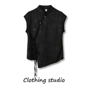 New Chinese Style Slim Fit Shirt Collar Summer Vintage Shirt Womens Song Jin Cheongsam Top Button Short Sleeve Embroidery