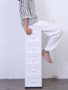 Plastic Gap Organizer Cabinet Drawers Style Bathroom Kitchen Storage Furniture Compact Space Saving Solution Pure Color European Style