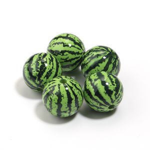 5-10pcs/lot Watermelon shaped Acrylic Beads Red Green Loose Spaced Beads For Keychains Bracelet Making DIY Jewelry Accessories