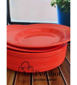 12Pcs Piring makan Melamine cekung terlaris anti kelopek foodgrade