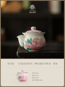 Teapot Anti-Scalding Ceramic Handheld Gongfu Tea Brewing Pot Rock Clay Filter Teapot for Home Use Tea Brewing Equipment