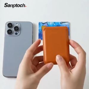 Magnetic Card Wallet For iPhone 16/15/14/13/12 Premium Leather Card Holder Stand MagSafe Wallet