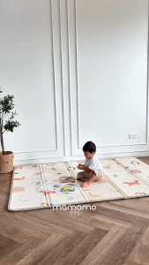 Mamamo แผ่นรองคลาน แบบพับ หนา 1.5 cm. ขนาด 150x200 cm. พร้อมเก็บขอบมุม แถมฟรี กระเป๋าพกพา พร้อมส่ง