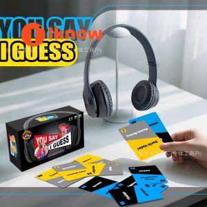 2025 New Arrival You Say I Guess Interactive Party Game with Headphones - Fun Family & Friends Activity for All Ages