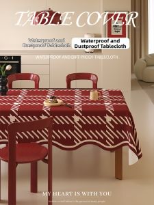ZISHI | Festive Red Luxury Waterproof Tablecloth