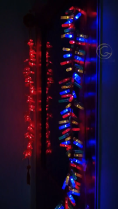 Crystal Tube LED Chinese New Year Firecracker with Sound CNY String Light Style Decorative Electric Firecracker 鞭炮造型灯