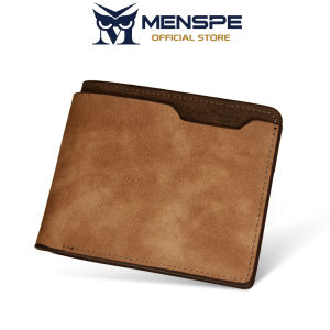 MENSPE Retro Wallet Mens Simple Short Wallet PU Matte Business Wallets Multi-Card Position Wallets Travel Purses Coin Pouch ID Credit Cards Holders