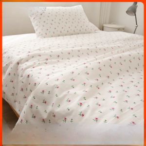 ผ้าปูที่นอนลายดอกกุหลาบกิ่งเล็กผ้าปูที่นอนผ้าฝ้ายแท้ลายดอกไม้เล็กๆปลอกผ้าห่มปลอกหมอนปลอกผ้าห่มผ้าฝ้ายแท้ผ้าปูที่นอนแบบรัดมุมสามารถแมทช์กับชุดสี่ชิ้นได้ ผ้าปูที่นอนลายดอกไม้ - Lazada