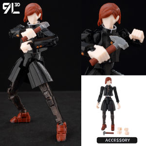 Bandai | 9L3D Printed Movable Joint Anime Sorcerer Olcano Head Single Eye Figure Joint Statue School Uniform Characters Collectible Toys