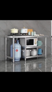 THEATT Gas Stove Rack Kitchen Organizer Multi Layer Storage Rack Anti Rust Storage Rack Seasoning Rack