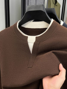 เสื้อสเวตเตอร์คอตั้งแขนยาวผู้ชาย ผ้าขนสัตว์ ทรงหลวม ทรงปกติ ฤดูใบไม้ร่วง 2025 แบรนด์ Paulus โพลีเอสเตอร์ โพลีอะไมด์ โพลีไนล์