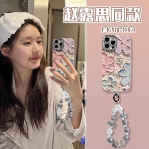 Ultra-Thin Oil Painting Flower Phone Case for  15Promax Full Lens Coverage Anti-Fall Womens Style Luxury Minimalist Design