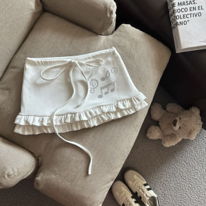 Váy Ngắn Chữ a Cạp Cao Xếp Nếp Chống Hở Hang Cho Nữ Mùa Hè 2025 Váy Ngắn Chữ a Cổ Điển Màu Trơn Phong Cách Hàn Quốc Váy Ngắn