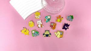 Bandai | Cute Cartoon Fantasy Creature Enamel Pins Anime Style Monster Lapel Brooches Metal Badges for Backpack Clothing Decorative