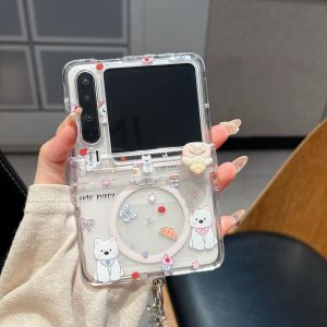 คันจับโทรศัพท์มือถือแบบแม่เหล็กพร้อมสายสะพายกระเป๋า Huawei PuraX Xiaomi Mixflip2 OPPO Findn3 Flip Honor MagicV Flip