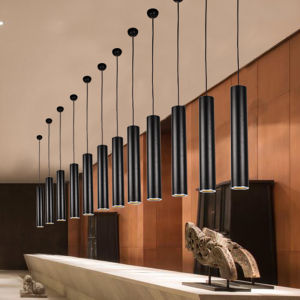 Dining Room Bar Lamp Chandelier Led Dining Lamp Cylindrical Tube Spotlight Creative Stylish Engineering Small Droplight Bar Lamp